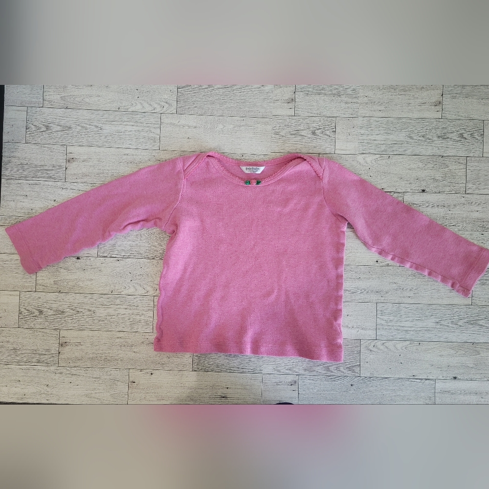 Baby Boden, pink long sleeve top, size 18 - 24 months